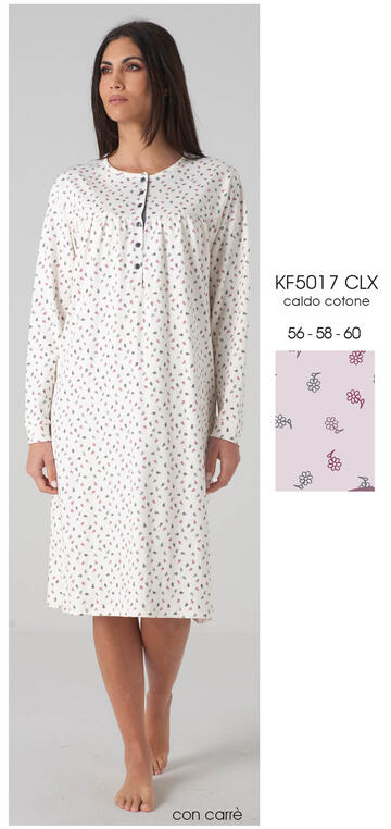 ART. KF5017 CLX- camicia notte donna m/l carre' kf5017 clx - Fratelli Parenti